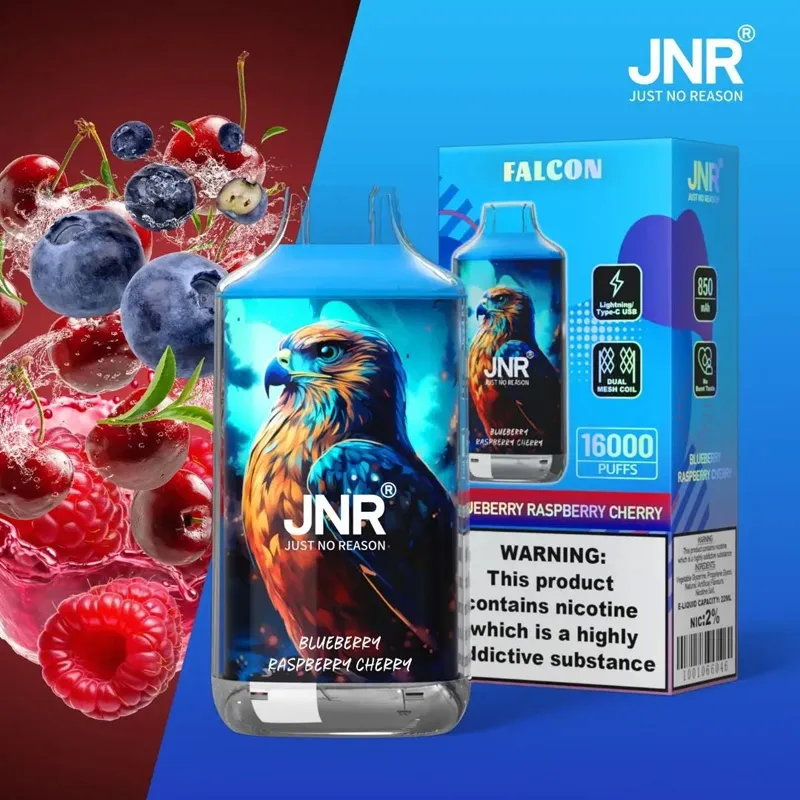 JNR Falcon 16000 saveur Blueberry Raspberry Cherry