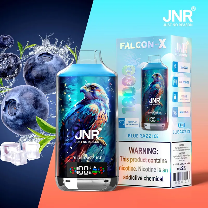 JNR Falcon X 18000 saveur Blue Razz Ice