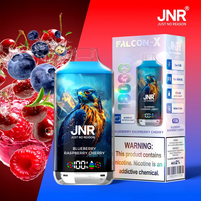 JNR Falcon X 18000 saveur Blueberry Raspberry Cherry